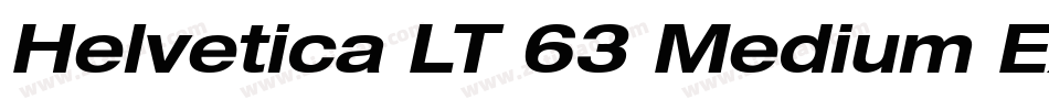 Helvetica LT 63 Medium Extended Oblique字体转换